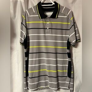 Lululemon Men’s Gray Striped Polo Shirt size large. Worn once